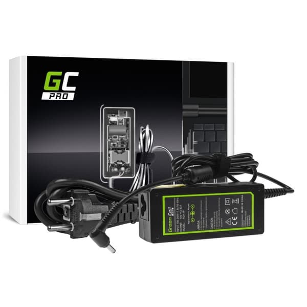 GRÖN CELL STRÖMFÖRSÖRJNING AD41P ASUS 19V 3,42A 65W Svart