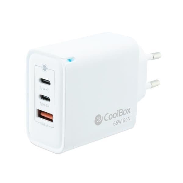 CoolBox Gan 65w väggladdare - Vit - 1 USB-C port - Universal Vit