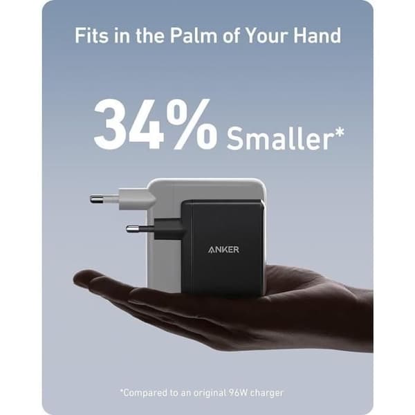 Anker 736 - Snabbladdare - 100 W - USB-C - kompakt med 3 portar
