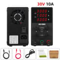 Miniatyrbillede 2 af 2: Lab DC strømforsyning, justerbar 30V 10A, USB digital bænk kilde, Blå, 110/220V±15%