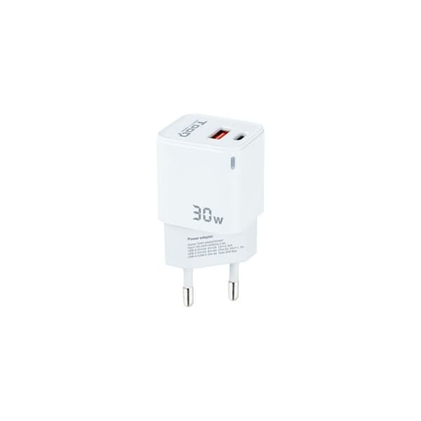 Gan Tooq USB-C/Pd 30W + Usb-A/Qc 30W laddare