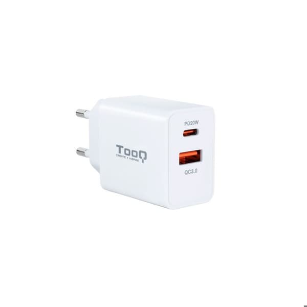 Tooq USB-C Qc 3.0 20W + Usb-A Qc 3.0 18W laddare
