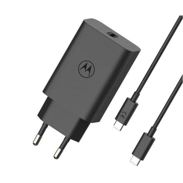 Motorola SJMC682 Svart nätladdare med USB-C-portar - 68W snabbladdning Svart