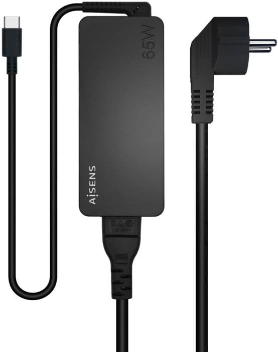 Aisens USB-C Pd3.0 Laddare 1,8M Svart