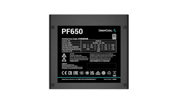 DeepCool PF650 strømforsyningsenhed 650 W 20+4 pin ATX ATX Sort