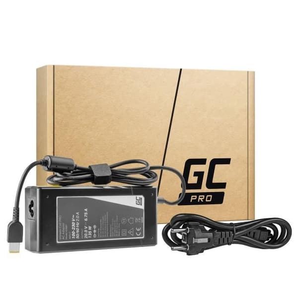 Green Cell PRO 20V 6,75A 135W Laddare för Lenovo IdeaPad Gaming L340-15 L340-17 15ARH05 15IMH05 Legion Y520 Y530 Y730 Svart