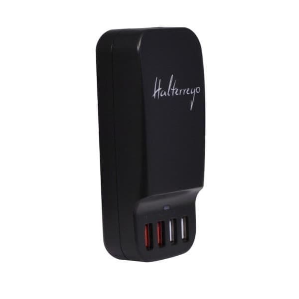 HALTERREGO - Universal USB-laddare - 4 portar - 2 x 2,4 A