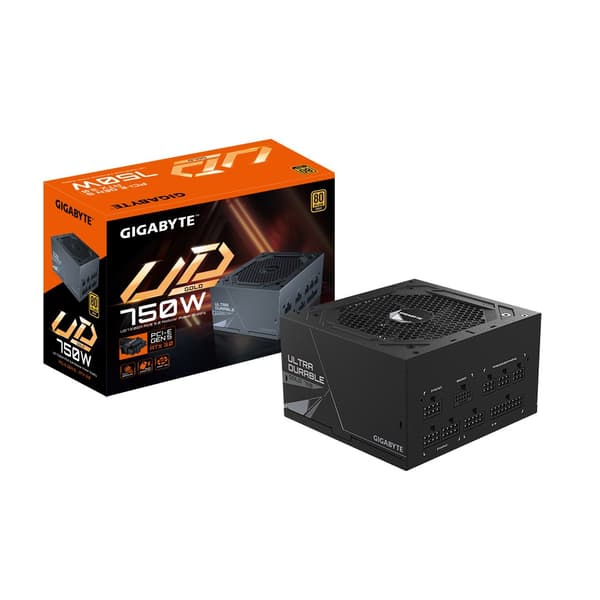 Gigabyte UD750GM PG5 strømforsyning 750W 120mm 80+Guld