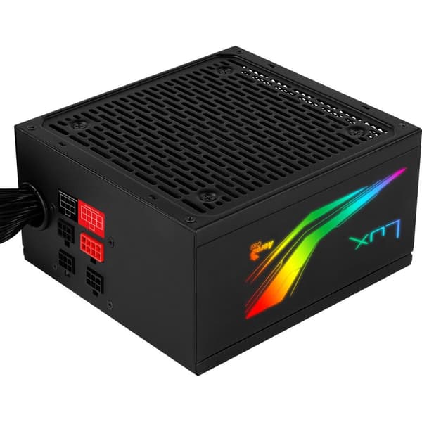 Strømforsyning Aerocool LUXRGB650M 650 W 80 Plus Bronze Sort
