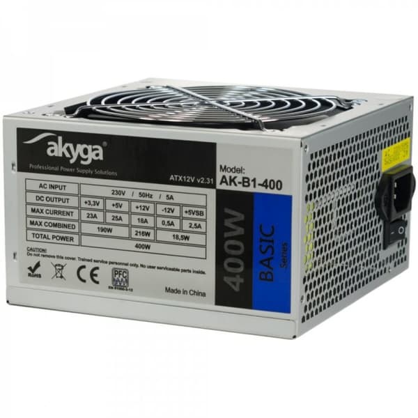 Virtalähde Akyga AK-B1-400 400 W ATX RoHS