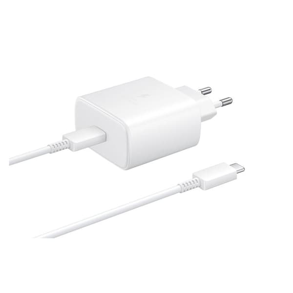 Samsung 45W USB-C nätladdare Pack med 1,8m USB-C till USB-C kabel Samsung White