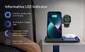 Miniatyrbild 3 av 6: 3 i 1 induktionsladdare för iPhone 15/14/13/12/Pro/Max/Plus, Apple Watch Ultra 9/8/7/6/5/4/3, AirPods 3/2 Pro, Laddstation