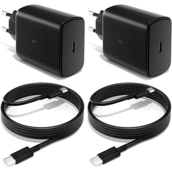 2Pack 45W USB C nätladdare Snabbladdning för Samsung Galaxy S24/S23/S22/S21m Ultra/S20/S20+/Note