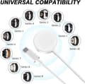 Miniatyrbild 6 av 6: Laddare för Apple Watch, USB-C snabbladdningskabel (1 m), med Apple Watch Series 9/8/7/6/SE/5/4/3/2/1/Ultra/Ultra 2, Vit