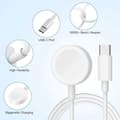 Miniatyrbild 2 av 6: Laddare för Apple Watch, USB-C snabbladdningskabel (1 m), med Apple Watch Series 9/8/7/6/SE/5/4/3/2/1/Ultra/Ultra 2, Vit