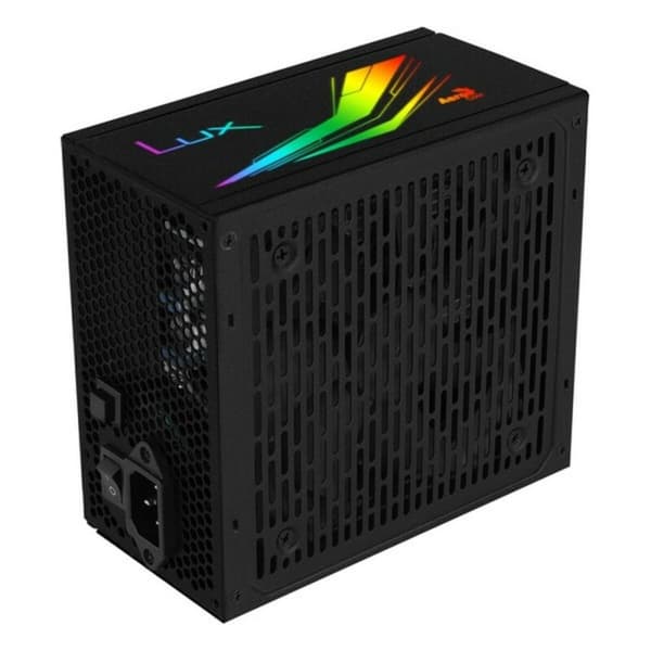 Strømforsyning Aerocool LUXRGB650M RGB 650W ATX 650 W 80 Plus Bronze Sort