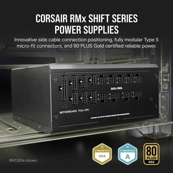 Corsair Rm1000x Shift 1000w 80 Plus Gold Modulär Strömförsörjning