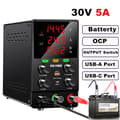 Miniatyrbillede 2 af 4: Justerbar DC Strømforsyning, 30V 10A Output, Flere Beskyttelser,SPS305C 30V5A, AC 220V = Vekselstrøm 220V