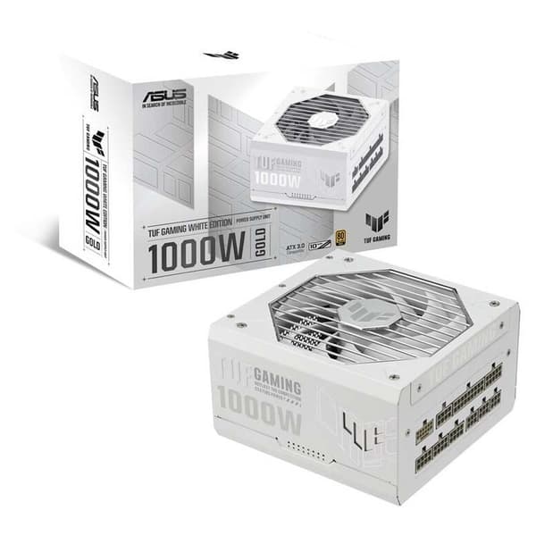 Asus Tuf Gaming 1000 Gold White Edition 1000w 80 Plus Gold Modulær Strømforsyning
