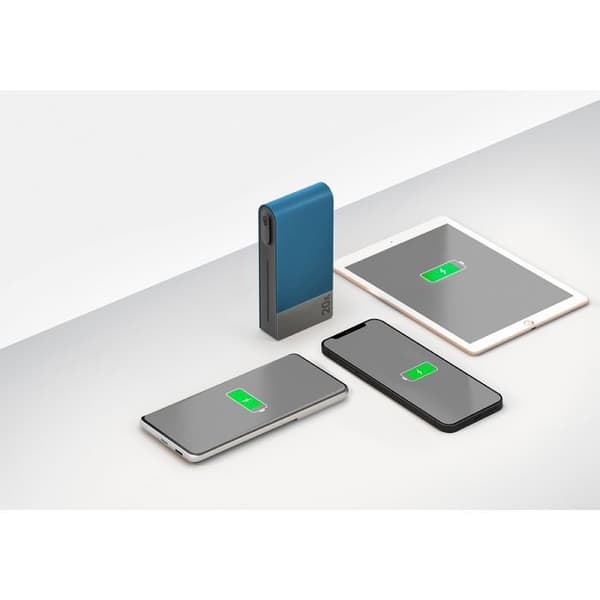Externt batteri 20 000 mah | GP|PowerBank med stor kapacitet, bärbar laddare med USB Type-C-port | Snabbladdning 3 enheter | Blå