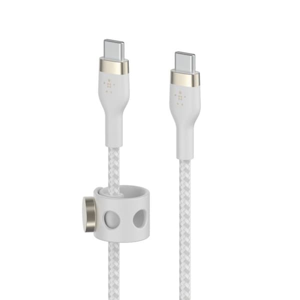 Belkin Boost Charge Pro Flex USB-C till USB-C-kabel 1m Vit - CAB011BT1MWH