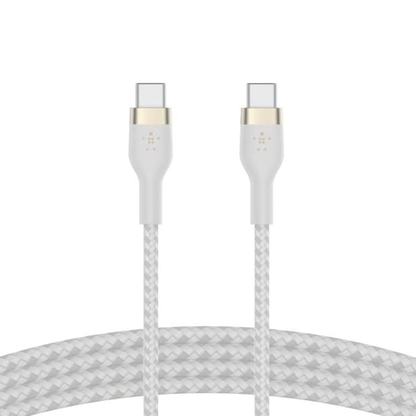 Belkin Boost Charge Pro Flex USB-C till USB-C-kabel 1m Vit - CAB011BT1MWH