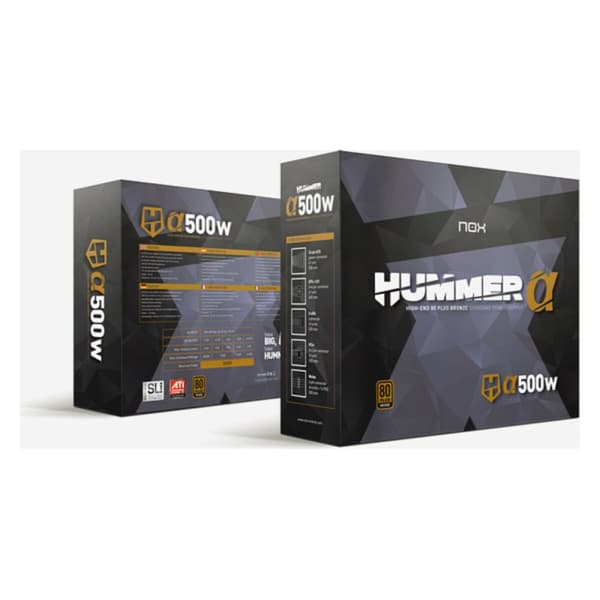 Virtalähde Nox-Xtreme NXHUMMERA500WBZ ATX 500 W 80 Plus Bronze