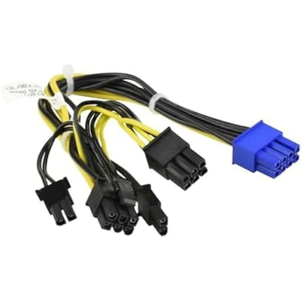 GPU-strömkabel - SUPERMICRO - CBL-PWEX-1017 - 8-stift till 2x6-stift - 20cm