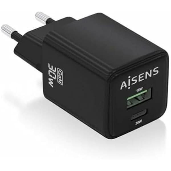 Aisens Väggladdare ASCH-30W2P038-BK svart 30 W (1 enhet)