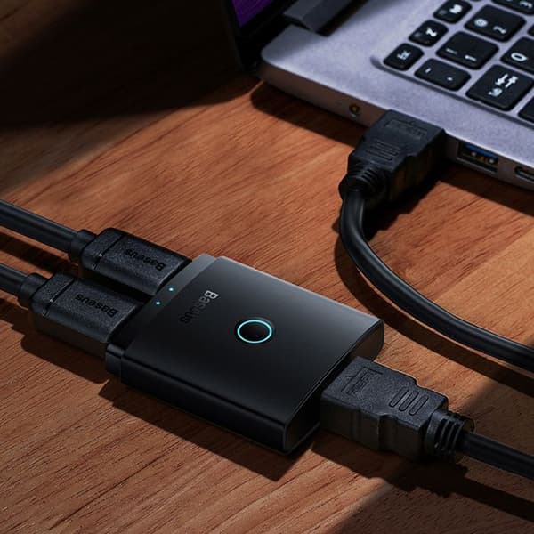 HDMI-adapter till 2x HDMI, 4K@60Hz - Baseus (B01331105111-00) - Svart