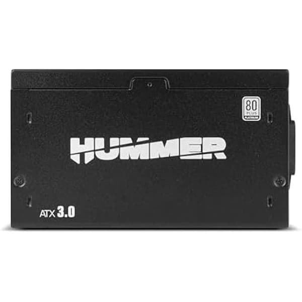 NOX Hummer P 1000W 80 Plus Platinum -NXHUMMERP1000W- 1000W strömförsörjning, ATX, EPS, S-ATA, 3.0 12V, Ultratyst fläkt