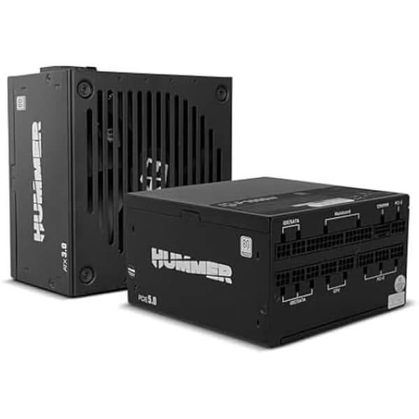 NOX Hummer P 1000W 80 Plus Platinum -NXHUMMERP1000W- 1000W strömförsörjning, ATX, EPS, S-ATA, 3.0 12V, Ultratyst fläkt