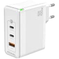 Miniatyrbild 2 av 2: AISENS GAN Laddare 100W 2XUSB-C PD3 0 QC4 0 QC5 0 1XUSB-A QC3 0 Vit