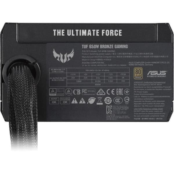 ASUS - TUF 650 W strömförsörjning - Bronscertifierad - 6 års garanti