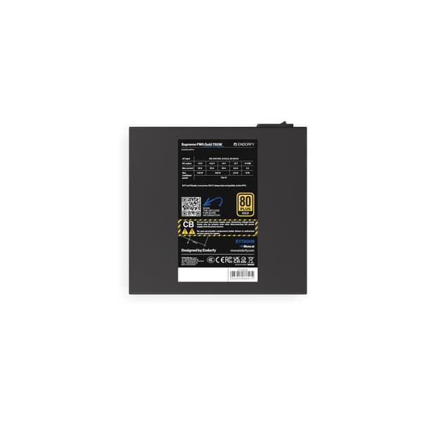 Strømforsyning Endorfy Supremo FM5 modulær 750 W ATX 80 Plus Gold RoHS CE FCC