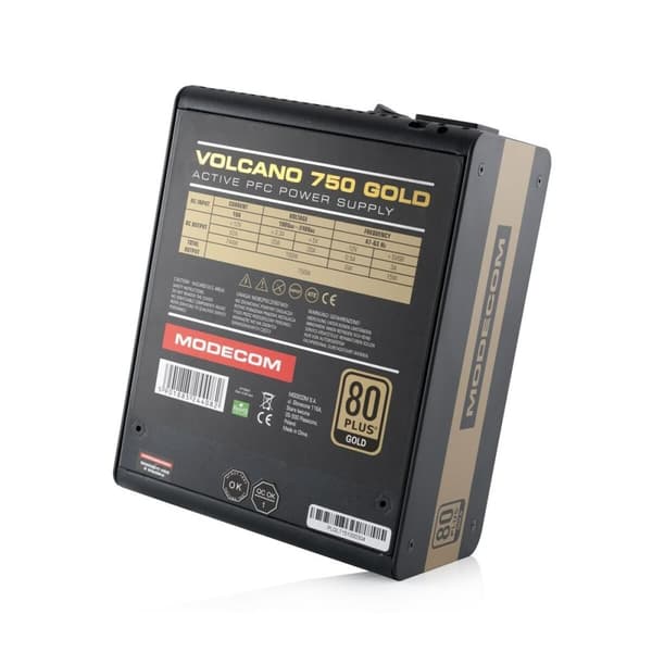 Strømforsyning Modecom ZAS-MC90-SM-750-ATX-VOLCANO-GOLD ATX 750 W 80 Plus Gold