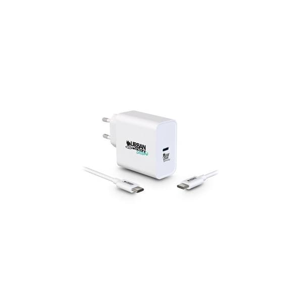 USB-C väggladdare - Urban Factory - CYCLEE - 65 W - Ekodesignad - Vit
