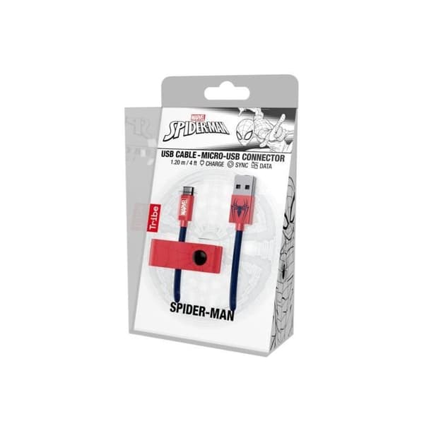 Tribe Marvel Micro USB-kabel 120 cm, för mobiltelefoner, Android Samsung Galaxy, Nokia, Huawei, Nexus, LG,