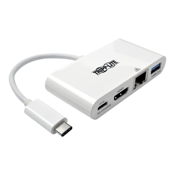 Höghastighets HDMI-kabel med Ethernet - TRIPP LITE - 1080p - PD-laddningsport - USB-A 1,5 A - Plug and Play