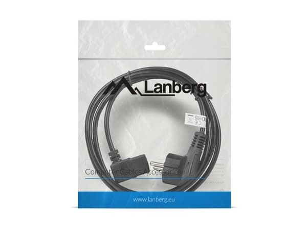 Lanberg CA-C13C-12CC-0018-BK virtakaapeli, musta, 2 m, C13-liitin, CEE7/7