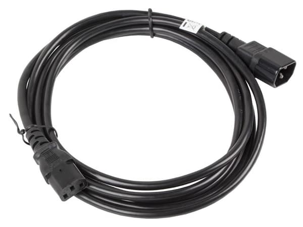 Lanberg CA-C13E-11CC-0030-BK strømkabel Sort 3 m C13-kobling C14-kobling