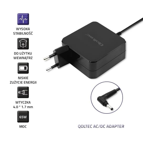 Qoltec 51751 Virtasovitin Huaweille 65W | 19V | 3.42A | 4.0*1.7