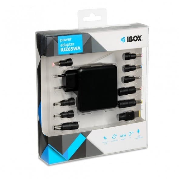 iBox IUZ65WA strømadapter/inverter Auto 65 W Sort