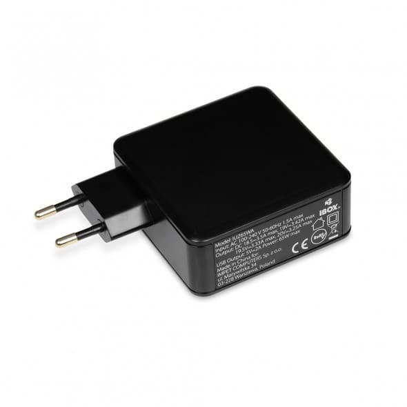 iBox IUZ65WA strømadapter/inverter Auto 65 W Sort