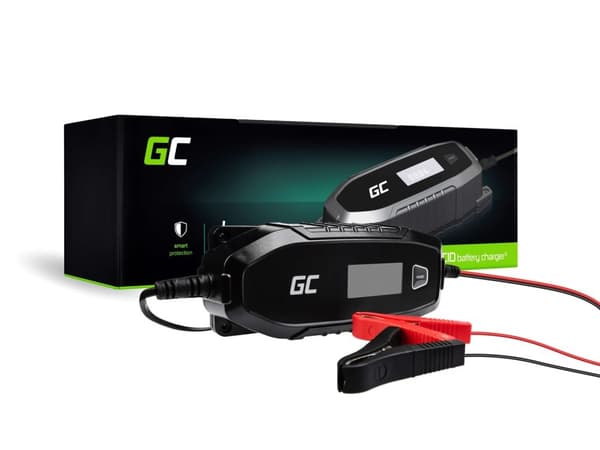 Green Cell Oplader til akkumulatorer 6V 12V 4A med diagnosefunktion 6/12 V Sort