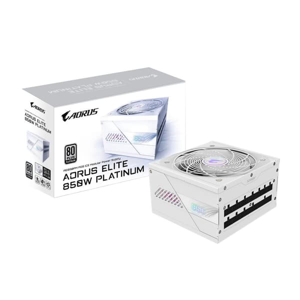 Strømforsyning Gigabyte GP-AE850PM PG5 ICE 850 W 125 W 80 PLUS Platinum Hvid