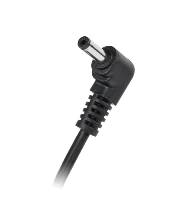 3,5/1,5 (12V/3A) kulmapistoke Rebel-asennuskaapelilla