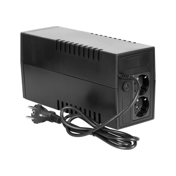 UPS nødstrømforsyning REBEL model Micropower 600 (offline, 600VA / 360W, 230 V, 50Hz)