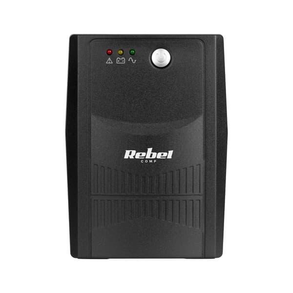 UPS nødstrømforsyning REBEL model Micropower 600 (offline, 600VA / 360W, 230 V, 50Hz)