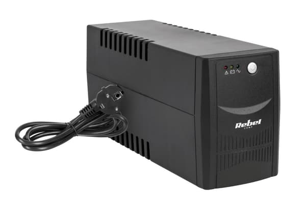UPS nødstrømforsyning REBEL model Micropower 600 (offline, 600VA / 360W, 230 V, 50Hz)